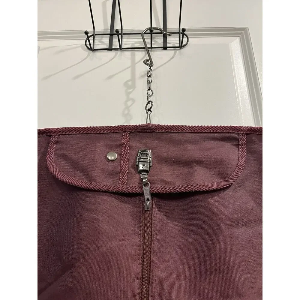 Pierre Cardin Burgundy Foldable Hanging Travel Suit Garment Bag